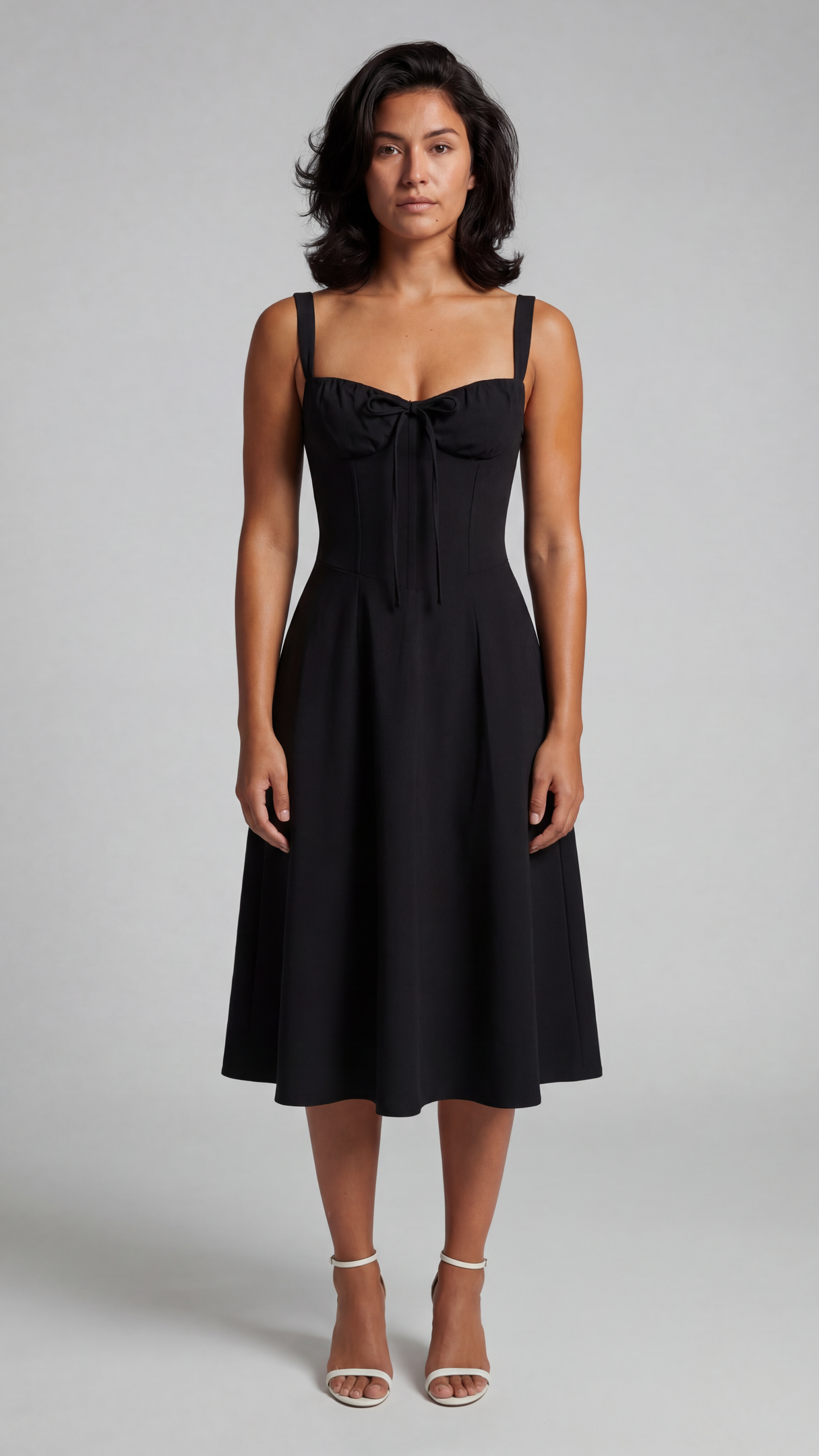 Midikleid mit Schnürung