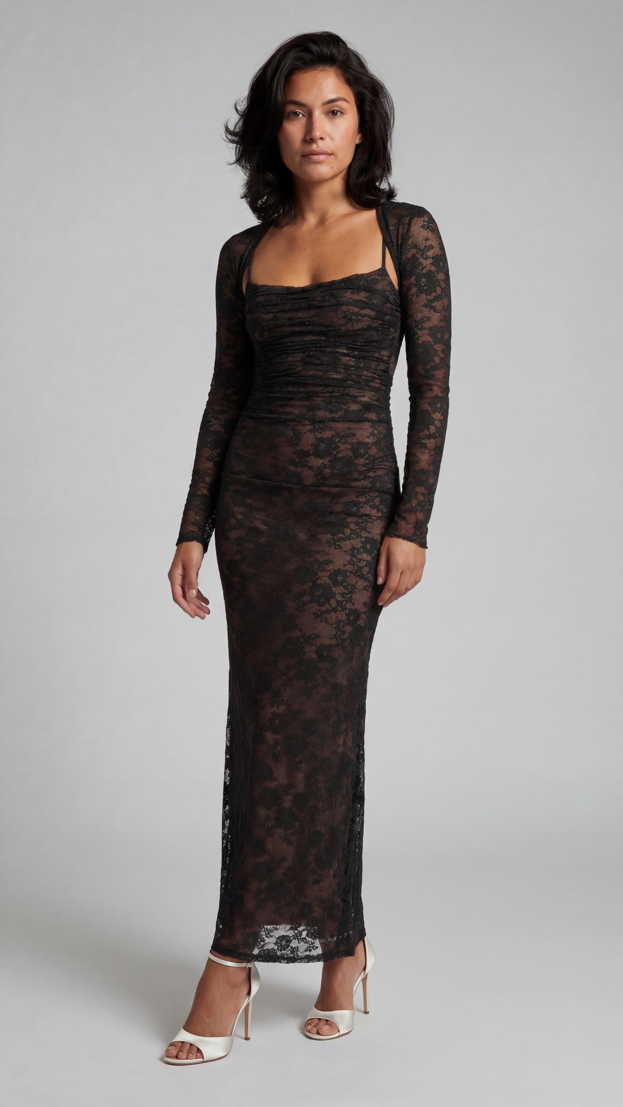 Maxikleid aus Spitze